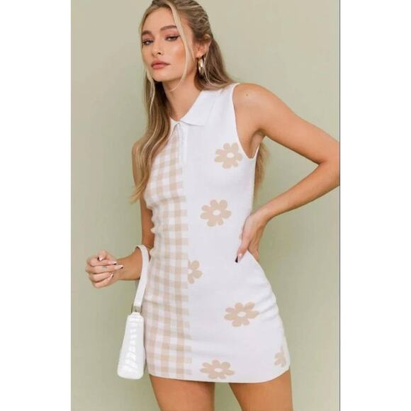 Le Lis Collection Tennis Dress Daisy Checkered Print - Picture 1 of 7
